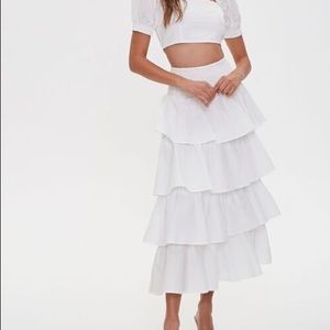 Forever 21 Gathered Smocked Skirt